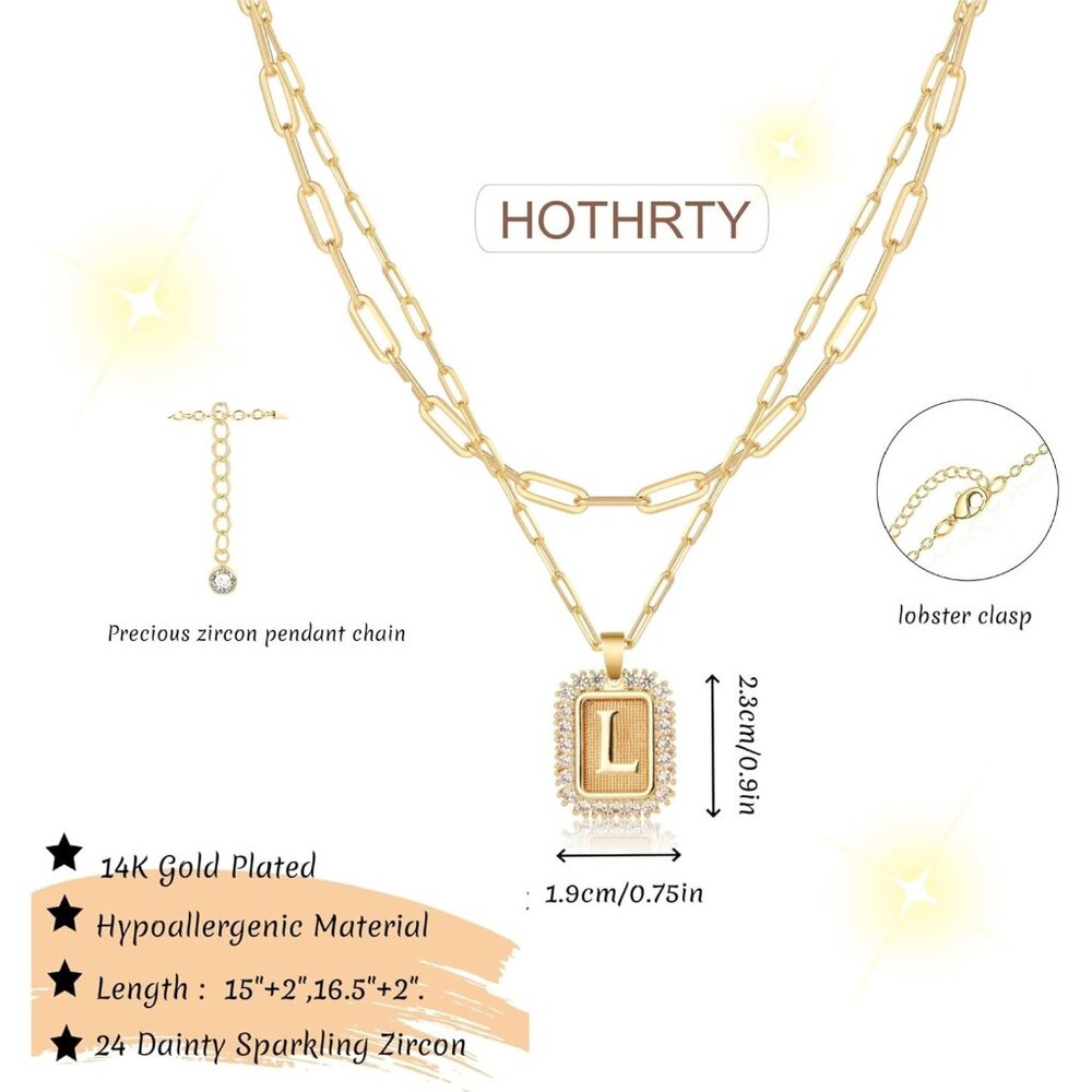 Personalized Gold Paperclip Initial Necklace For … - image 6